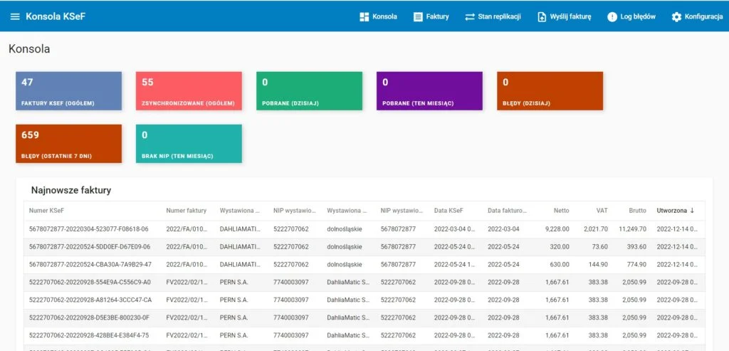Obsługa dokumentów faktur KSeF